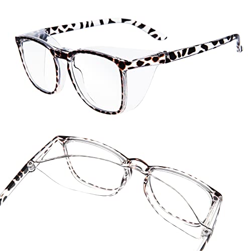 JOO'RTI Anti-Fog Safety Goggles Anti-Blue Light Saftey Glasses Anti-Dust Protective Eyewear for Women and Men - color: Tortoise