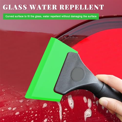 Yourkar 4 PCS Window Tint Kit Tools, Professional Vinyl Wrap Kit with Plastic Squeegee & Felt Squeegee, Universal Privacy Film Installation Tint Tools for Vehicle Glass Home (Green) - color: Green, 4 Pcs