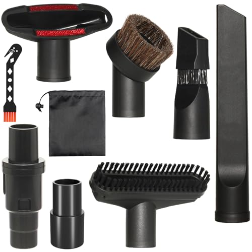 Portek Vacuum Attachments Compatible with Shark Navigator Lift-Away Deluxe Rotator Stratos DuoClean Corded Rocket Vac, Vacuum Accessories(Car Detailing Kit with Storage Bag)