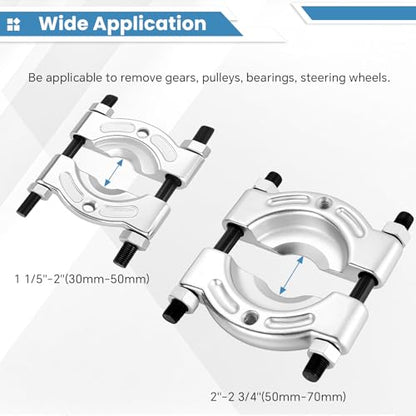 ATPEAM 14pcs Bearing Separator Puller Set 2" and 3" Heavy Duty 5 Ton Bearing Puller