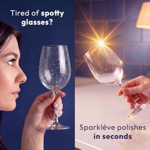 Home Glassware Polisher, World's First Affordable Spinning Glass Polisher, 600 RPM Dries, Polishes, All Glasses, Wine, Drinking, Wet Glass and Spin For Sparkling Glassware, Burgundy, Premium Paint | World's First Affordable Spinning Glass Polisher, 600 RP