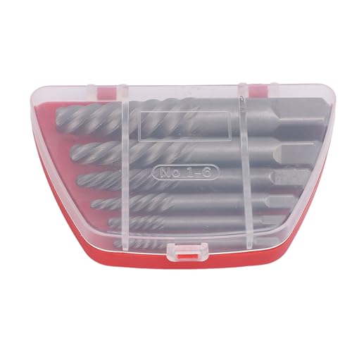 Tyenaza Damaged Screw Extractor Kit, Steel Hardened Portable Broken Bolt Extractor Kit for Automotive Maintenance