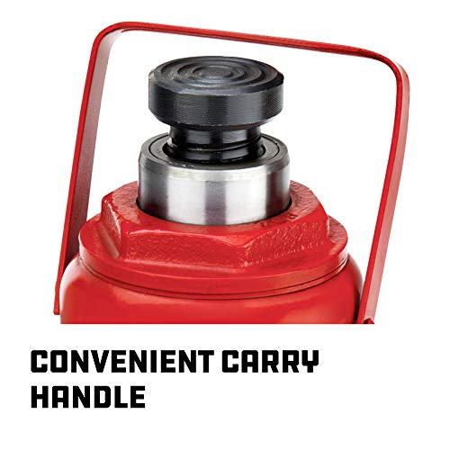 Alltrade 20 Ton Bottle Jack with 9-11/16 inch to 17-5/8 inch lifting range, portable hydraulic car jack with carrying case- Red 647503 - size: 20 Ton