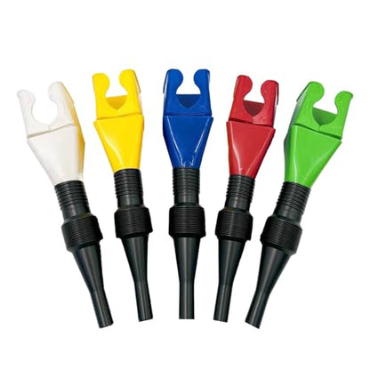 Flexible Car Fuel Funnel, Foldable Clasp Gasoline Funnels, 5PCS | Retractable Plastic Automotive Oil Exchange Funnels, Universal Draining Tool for Cars and Motorcycles - color: 5PCS