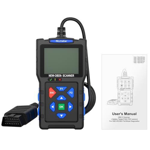 OBD2 Scanner Code Reader, Check Engine Diagnostic Tool with 2.8in Screen | 50,000+ DTCs, Battery Cranking/Charging Test, Live Data, 9 OBDII Modes, Cloud Print, Type-C Updates