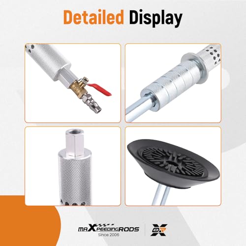 maXpeedingrods Car Dent Puller Air Pneumatic Dent Puller Set | Slide Hammer Puller with 3 Suction Cups 3.2” 4.7” 5.9”, Auto Body Dent Repair Kit, 24.2” Dent Removal Hand Tool