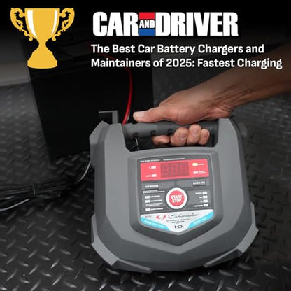 Schumacher Electric Car Battery Charger and Maintainer SC1280 4-in-1, 15 Amp, Fully Automatic for 6v and12v Automobile Batteries - Ideal for Motorcycles, Cars, Trucks, SUVs, Marine Batteries, and More - size: Battery Charger and Maintainer (Pack of 2)