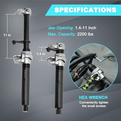 ReluxGo Coil Spring Compressor Tool Automotive 2 pcs Heavy Duty Macpherson Strut Spring Compressor Set with Safety Bracket for Car Truck ATV UTV, 2200 LB Capacity, Coil Spring Compression Tool - size: 3PCS Spring Compressor Set