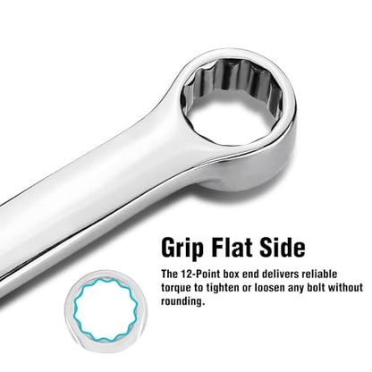 DURATECH 9mm Extra Long Ratcheting Wrench, Metric, CR-V Steel - size: 9mm