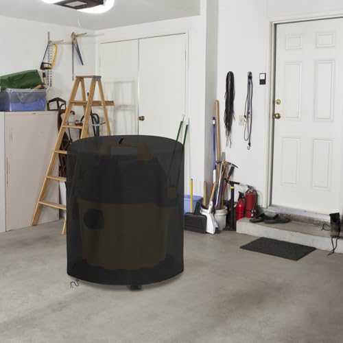 Shop Vacuum Cover Wet and Dry Shop Vacuum Cleaners Dust Cover for 12-16 Gallon Vac 24"D x 26.5"H Black