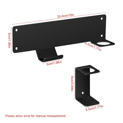 2 PCS 10in Metal Wall Mount Floor Jack Stand Rack, Heavy-Duty Organizer for Hydraulic/Scissor/Bottle Jacks, Fits Farm Truck/Car/Trailer/Racing Accessories