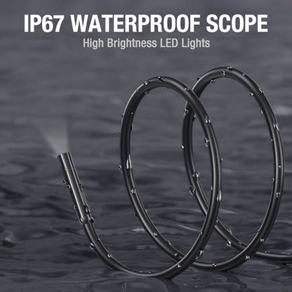 USB C Endoscope Camera with Light, Teslong Type-C Snake Borescope Camera with 8 LED Lights, 10FT Flexible Waterproof Inspection Cam, Fiber Optic Scope Compatible with iPhone 15/16/17, Android Phone | Plug and Play, 8 LED Lights, 1.0MP HD Camera, IP67 Wate