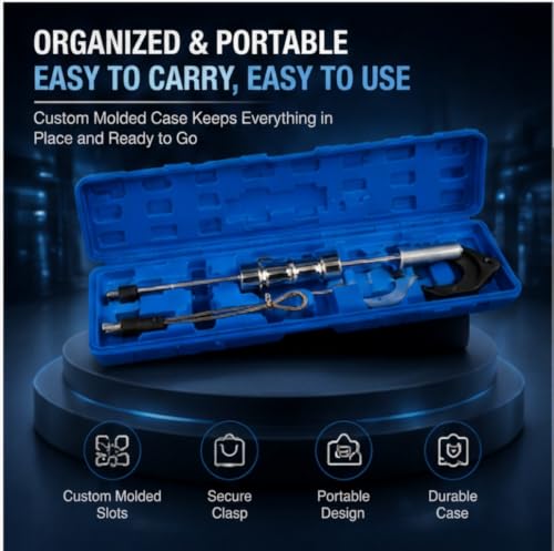 10 Pound Heavy Duty Slide Hammer CV Axle Removal Tool Kit, Professional Inner CV Axle Puller with 63mm & 48mm Joint Fork Adapters for FWD Front Wheel Drive, Axle Slide Hammer Puller Set