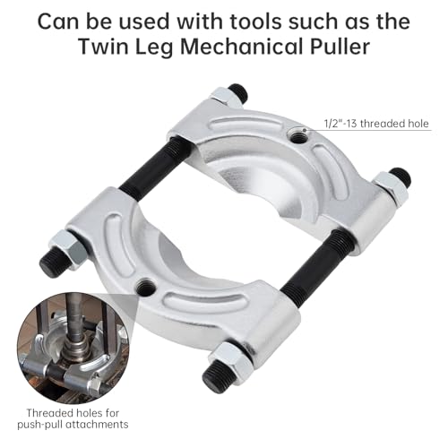 ChgImposs Heavy Duty Bearing Puller Tool with 1/2"–4-5/8" Jaw Spread, 1/2"-13 Threaded Holes, 4" Chrome-Plated Gear & Pinion Splitter for Wheel Hub, Bearing, Pulley – Auto & ATV Use - size: 1/2"–4-5/8" with 1/2"-13 Threaded