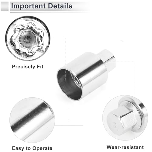 Vehicle Wheel Lock Lugnut for Jeep Compass #805 Anti-theft Screw Nut Removal Key Socket 1pc