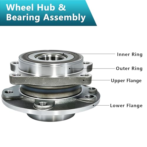 513348 Front Wheel Bearing Hub Assembly for Dodge Dart 2013-2016 | Hub for Chrysler 200 2015-2017, Eliminates Noise, Simple Installation, Direct Bolt-On, OEM Quality, No Warning Lights - size: 513348
