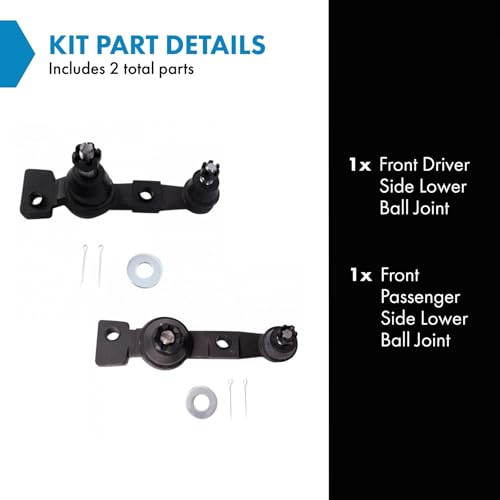 TRQ Front Lower Driver and Passenger Side Ball Joint Set Compatible with 18-22 Lexus RC300 RWD 11-22 IS350 RWD 15-22 RC350 13-20 GS350 18-19 IS300 L4 2.0L 18-19 GS300 13-18 GS450h 16-17 IS300 - style: PSA32173