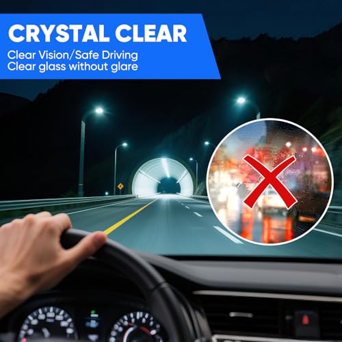 2025 New Glass Polishing Liquid with Sponge - Windshield Anti Fog Hydrophobic Coating Spray, Scratch Remover for Car Windows, Mirrors, Oil Film & Glass Surfaces (2)