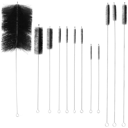 12Pcs 61820 Car Engine Cleaning Brush Kit Motor Alternators Bay Stainless Steel Wire Long Nylon Polishing and Cleaning Brushes Set Tool