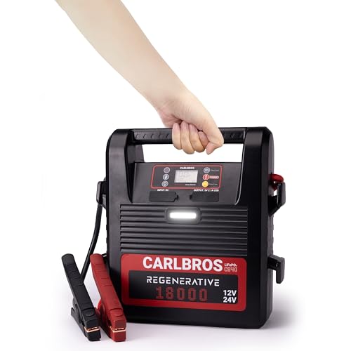 CB40 Heavy Duty Jump Starter, 40S Fast Recharge, 18000A 12/24 Volt Battery Jump Pack for Gas & Diesel Engines Up to 32L, LiFePO4 Commercial Battery Jumper Box for Truck, 39'' Jumper Cables