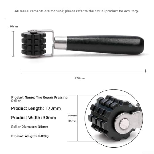 Tire Repair Roller Tool for Cold Patch Application, Offering Reliable Pressing Performance to Secure Tire Patches and Prevent Air Leakage