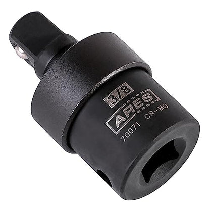 ARES 70071-3/8-inch Drive Impact Universal Joint - Chrome Moly Flexible U-Joint Socket Accesses Hard to Reach Fasteners and Meets ANSI/ASME Specifications - size: 3/8-Inch Standard