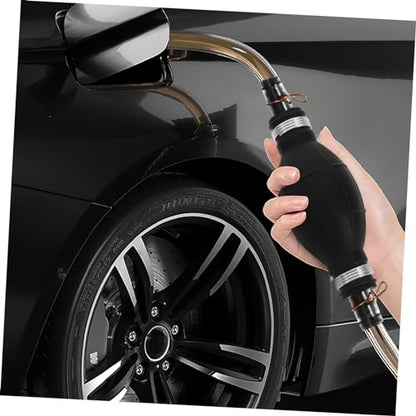 1set Manual Fuel Siphon Pump Kit Hose for Oil Water Fuel Transfer Lightweight Easy to Use Hand Pump for Automotive Home Applications
