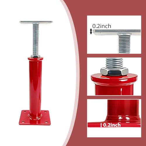 4 Pack House Floor Jack,Hand Jacks for Lifting and Leveling,11.8" - 16" Adjustable Height Range,Load Capacity Up to 11000 lb(Each),Telescoping Jack for Temporary Support