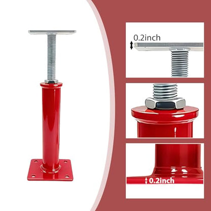 4 Pack House Floor Jack,Hand Jacks for Lifting and Leveling,11.8" - 16" Adjustable Height Range,Load Capacity Up to 11000 lb(Each),Telescoping Jack for Temporary Support