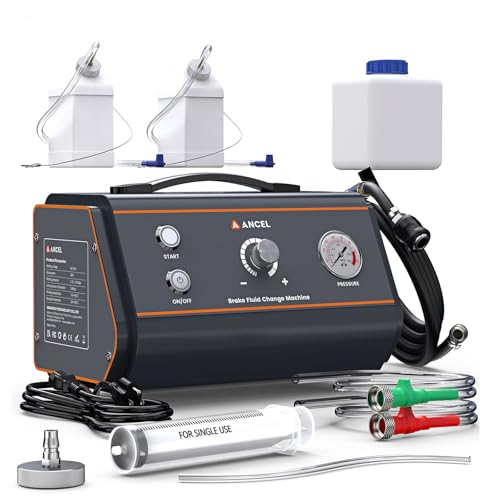 ANCEL BR1000 Pressure Brake Bleeder Kit, One Person Brake Fluid Bleeder for Brake Fluid Change & Brake Bleeding, Heavy-Duty Hose, Pressure Gauge & Safety Protection for DIY Garage & Auto Shop