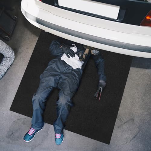 Olaismln Oil Spill Mat (36" X 60") - XL Garage Oil Drip Mat for Driveway | Additional Insurance to Prevent Oil Drain Pan Spills - Under Car Oil Leak Absorption Mat