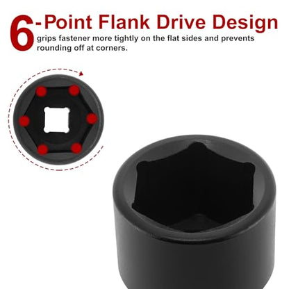 CASOMAN 1/2" Drive x 1-5/16" Impact Socket, 6-Point, SAE, CR-MO - size: 33.34 mm (Shallow), style: 6-Point Socket