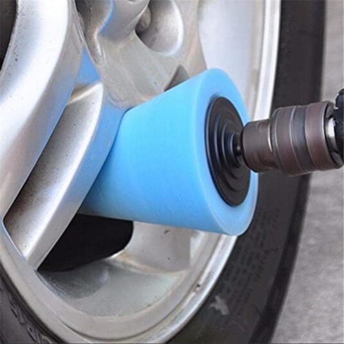 Burnishing Foam Sponge 5pcs Polishing Cone Ball Buffing Pad Car Wheel Hub Cleaner Set Car Detailing Wheel Brush Kit