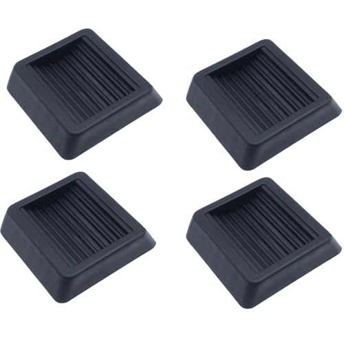 FDXGYH 4 PCS Furniture Wheel Stop Rubber Chair Caster Anti Slip Pads Black Bed Frame Wheel Stoppers Suitable for Rolling Furniture (80 mm) - size: for 8 cm dia wheels