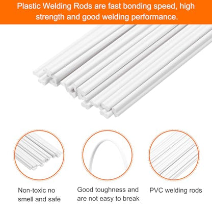 MECCANIXITY 20pcs 13 Inch Plastic Welding Rods PVC Welding Strips Welder Rods for Plastic Welder,Car Bumper, Kayak Repair, White - color: White, size: 13 Inch