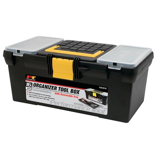 Performance Tool W54016 16-Inch Plastic Tool Box with Organizer - size: 16" Plastic Tool Box, style: Plastic Tool Box