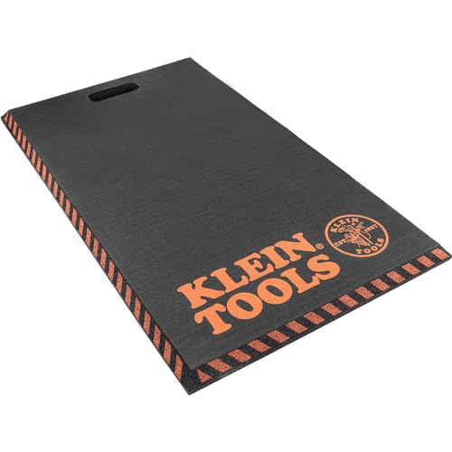 Klein Tools 60136 Kneeling Pads, Adult Men's Large Soft Thick Closed Cell Soft Foam Professional Tradesman Pro Pads with Handle - size: Large