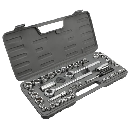 Performance Tool W1172 SAE/Metric 52-Piece Socket Set (1/4-Inch, 3/8-Inch & 1/2-Inch Drive) - size: 52-Piece (Pack of 1), style: Socket Set