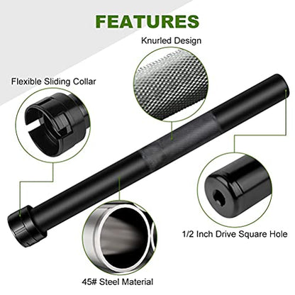 SCITOO Inner Tie Rod Installation Tool Kit with 9 Crowfoot Adapters for Most Cars