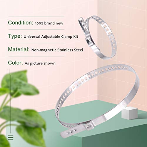 Keadic 24Pcs CV Boot Clamp, Stainless Steel CV Boot Clamps, Adjustable CV Boot Clamps, CV Joint Boot Clamp Kit for Vehicle(12pcs Large and 12pcs Small) - size: CV Joint Boot Clamps - 12 Set