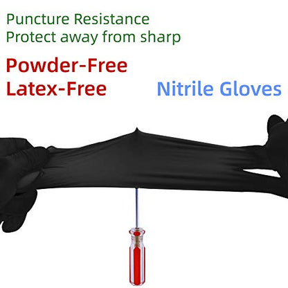 Nitrile Disposable Gloves Pack of 100, Latex Free Safety Working Gloves for Food Handle or Industrial Use - size: Medium (Pack of 100)