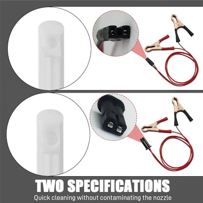 4PCS Fuel Injector Cleaner Kit, Flush Cleaner Adapter,Universal Fuel Injector Flush Cleaner Adapter DIY Cleaning Tool Kit with Test Lead, Fuel Pump Pressure Test for Most Vehicles