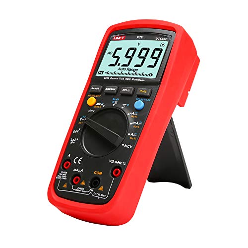 UNI-T True RMS Digital Multimeter UT139E Auto/Manual Range 6000 Counts NCV LPF/LoZ ACV Analog Bar Bandwidth Measures AC DC Voltage AC DC Current Resistance Capacitance Frequency Temperature Duty Cycle - size: UT139E