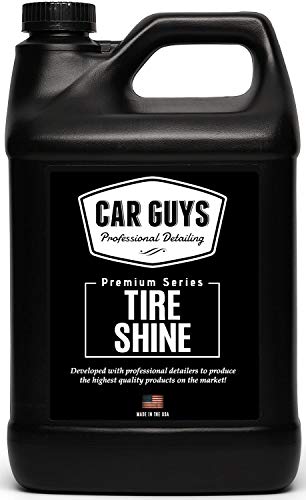 CAR GUYS Tire Shine Spray 1 Gallon Refill - The Perfect Deep Black Shine - Long Lasting Car Tire Dressing - No Sling & Dry to Touch - Sprayer Not Included - size: 1 Gallon Refill