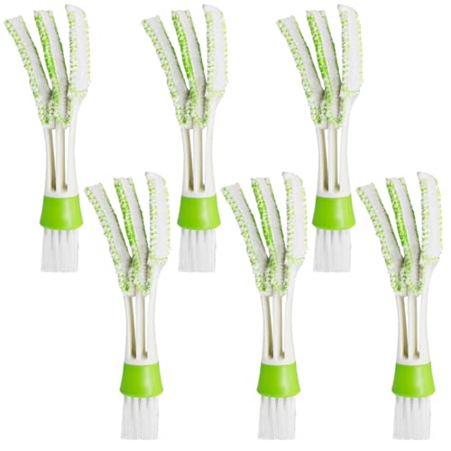 Mini Duster for Car Air Vent, SENHAI Set of 6 Automotive Air Conditioner Cleaner and Brush, Dust Collector Cleaning Cloth Tool for Keyboard Window Leaves Blinds Shutter