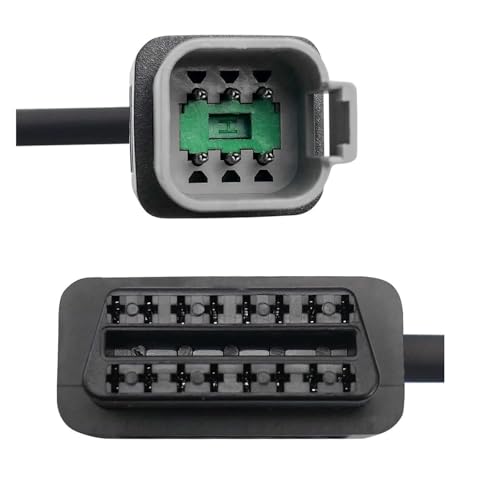 6 Pin OBD Motorcycle Cable 6pin OBD obd2 Diagnostic Moto Motorrad Adapter CAN OBD2 OBDII Diagnostic Connector for BRP Moto ATV UTV Motorcycle Bike Polaris Slingshot Motorbike Sportsman