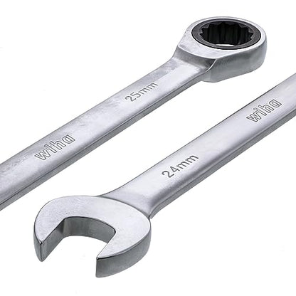 Wiha 30392 31-Piece Ratcheting Wrench Set – SAE & Metric, 12-Point Box and Open Ends, Full Drawer Tray