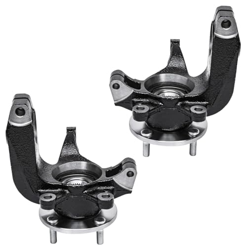 Detroit Axle - 4pc Front Steering Knuckles Kit for 2006-2007 Ford Focus, Steering Knuckles & Wheel Bearing Hubs Struts w/Coil Spring Replacement Suspension Quick Install Ready Struts Shocks Assembly - size: 4QU47690/ Big strut kit