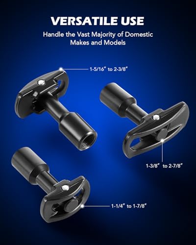 Orion Motor Tech Rear Axle Bearing Puller Tool Kit and Slide Hammer Set, Axle Seal and Bearing Remover Set with Slide Hammer Yoke and 3 Rear Axle Puller Adapters, 1-1/4" to 2-7/8" IDs | Axle Seal and Bearing Remover Set with Slide Hammer Yoke and 3 Rear A