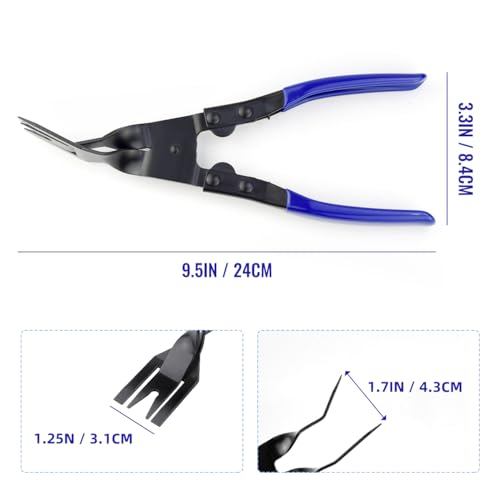 1 Pcs Automobile Interior Upholstery Trim Clip Pliers Remover Tool, Push Pin Pliers Panel Clip Removal Pliers Trim Removal Tool (Blue) - color: Blue